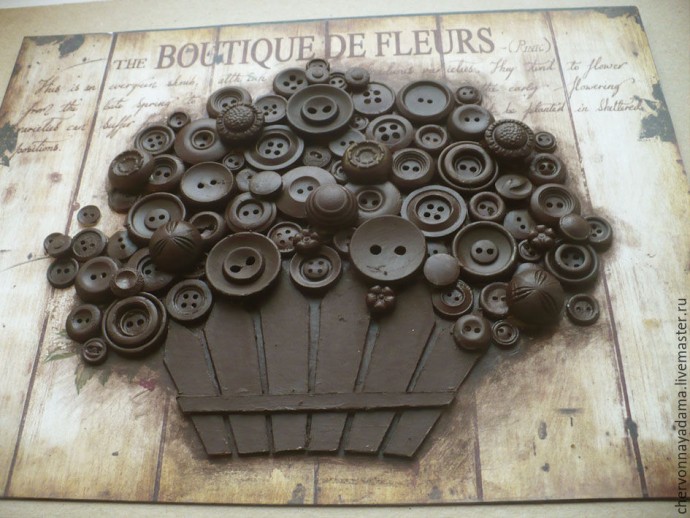 Панно из пуговиц Панно из пуговиц