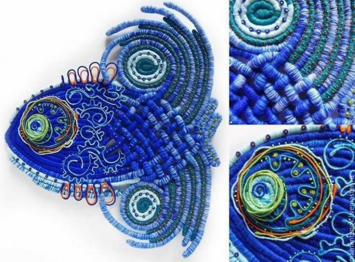 Самобытная вышивка шерстяными нитками