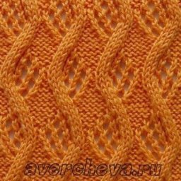 Необычный узор с ажуром и волной