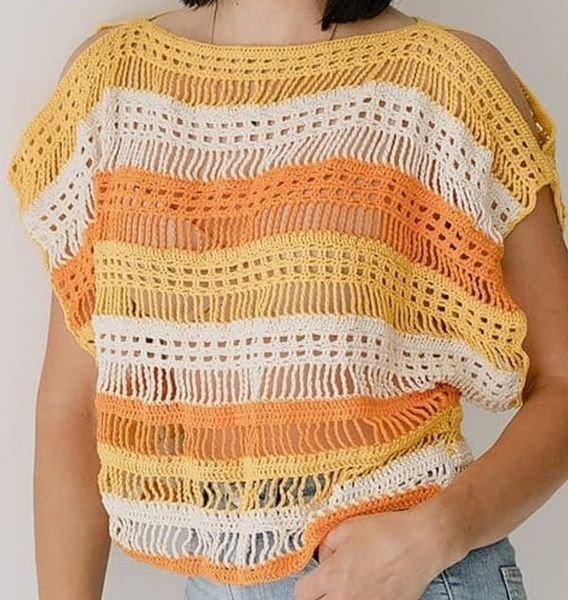 ​Легкая ажурная кофточка
