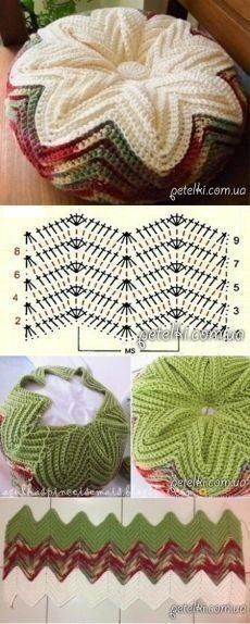 Подушки с вязаными чехлами