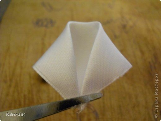 Роза-канзаши на стебле: мастер-класс