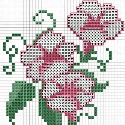 Вышивка цветов: схемы