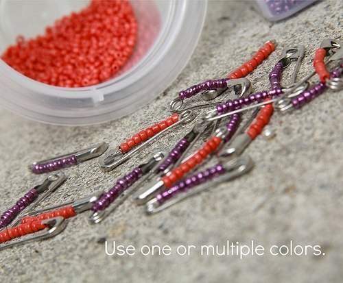 Браслет для часов из булавок