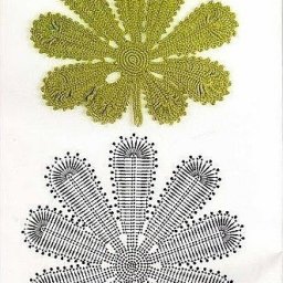 Коллекция листочков крючком