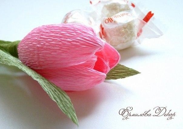 Букет тюльпанов из конфет