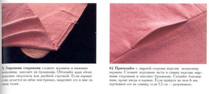 Карманы в швах трикотажных изделий
