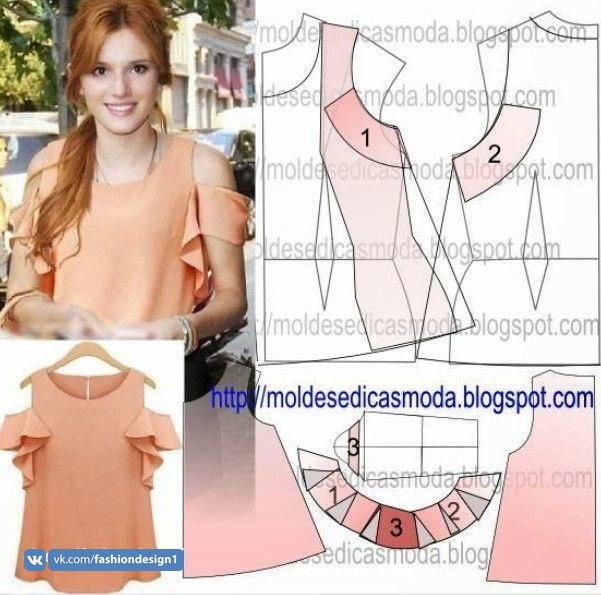 Модная блузка с голыми плечами