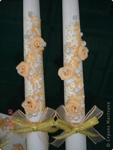 Свадебные свечи своими руками