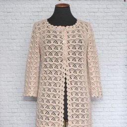 ​Веерный узор для кардигана