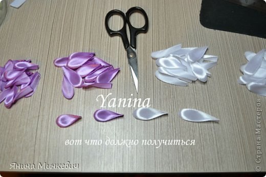 Цветочки в технике канзаши