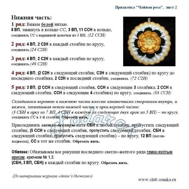 Цветочные прихватки