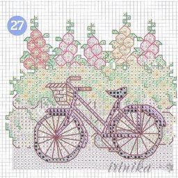 Вышиваем сюжеты с велосипедами