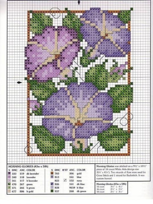 Вышиваем цветы крестиком Вышиваем цветы крестиком