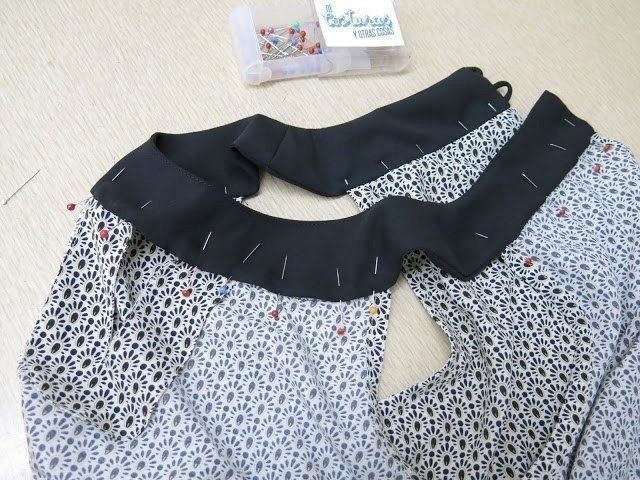 Техники шитья горловины с контрастной обтачкой