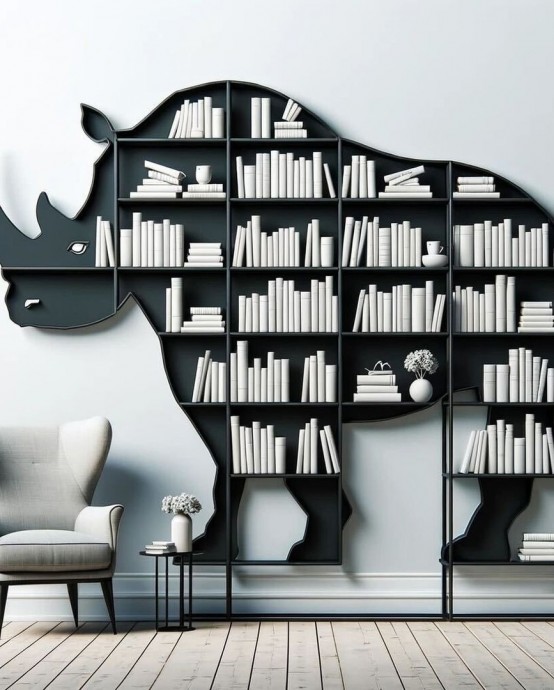 Нестандартные идеи книжных полок