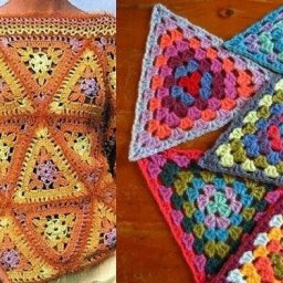 Джемпер из треугольных мотивов