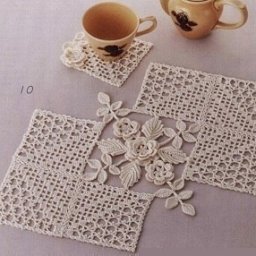 Оригинальная салфетка с элементами ирландского кружева
