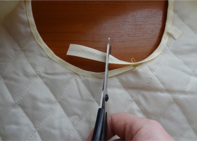 ​Обработка косой бейкой "в кольцо"