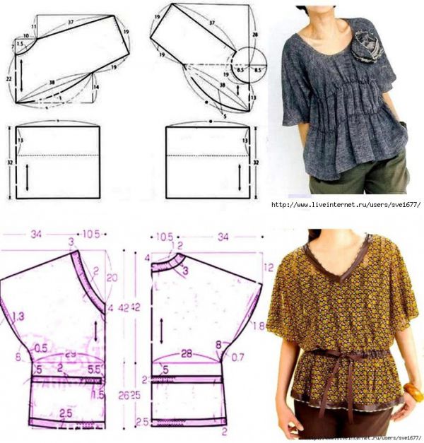 Трикотажный топ с выкройкой