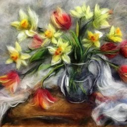 ​Восхитительные букеты в технике шерстяной акварели: идеи для творчества