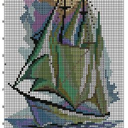 Вышиваем парусники