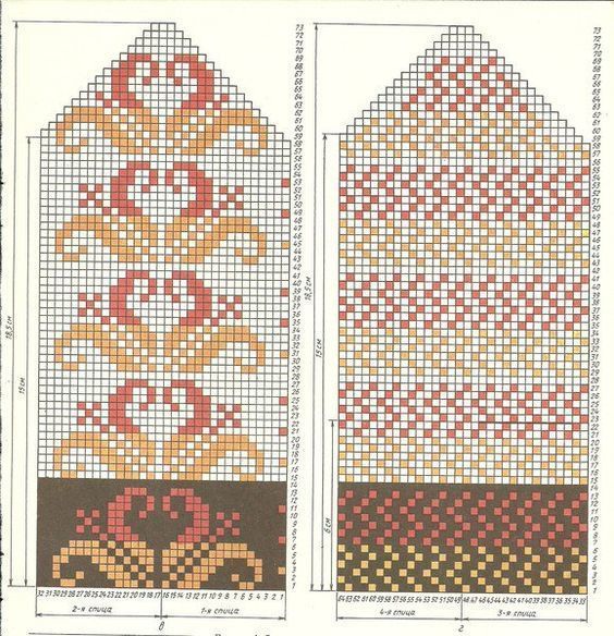 Замечательная подборка разных схем варежек