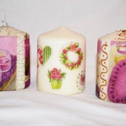 Декупаж свечей