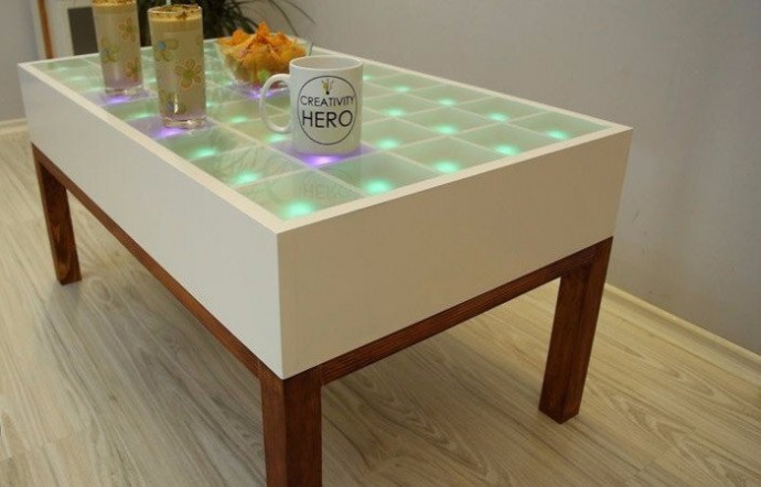 Кофейный столик с подсветкой своими руками