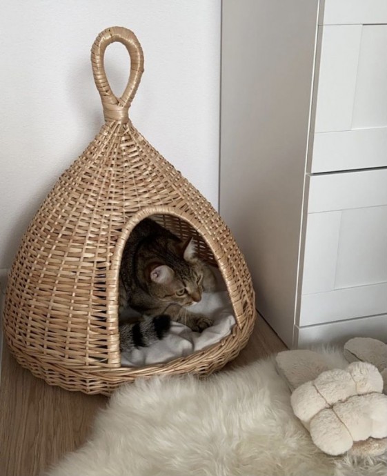 Варианты плетеных домиков для домашних любимчиков