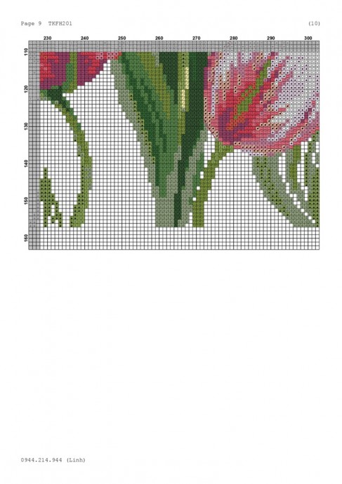 ​Вышиваем изумительные тюльпаны