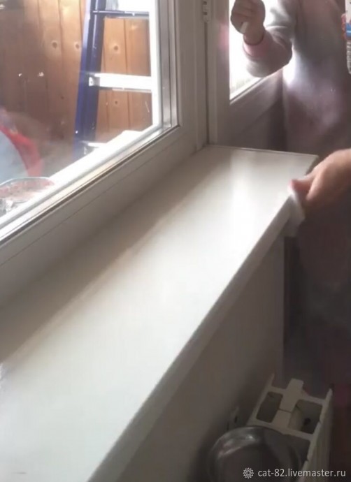 Каменный подоконник вместо пластикового с минимумом затрат