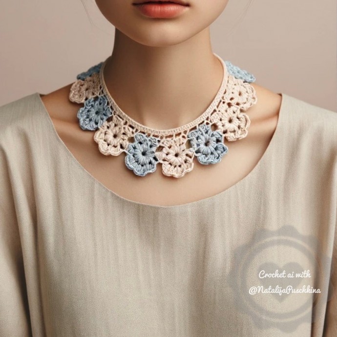 Оригинальные вязаные колье для стильного образа