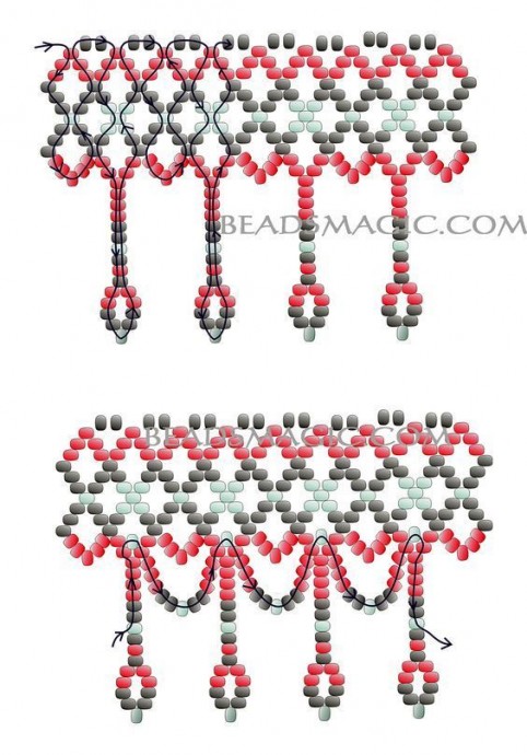 Нарядные колье из бисера