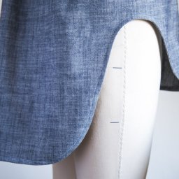 Обработка фигурного низа косой бейкой