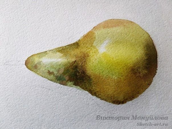 Рисуем зеленую грушу
