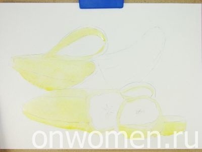 ​Рисуем желтые бананы