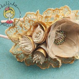 Цветочки из органзы