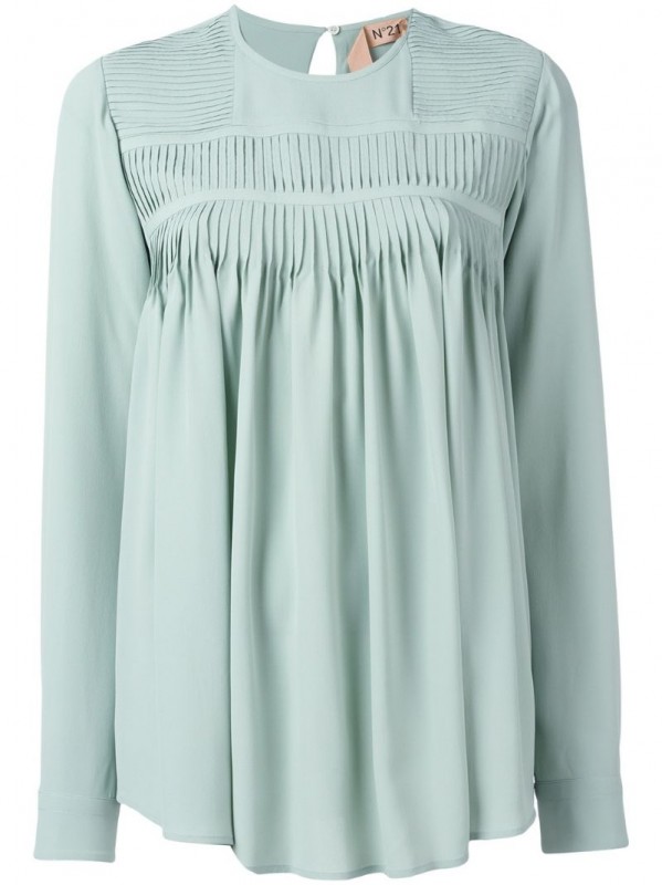 Интересные блузки со складочками: идеи