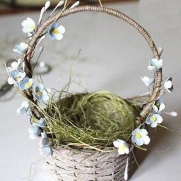 ​Корзинка из джутового шпагата