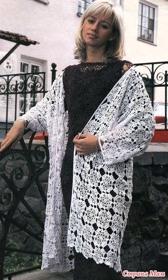 Ажурный кардиган из круглых мотивов Ажурный кардиган из круглых мотивов