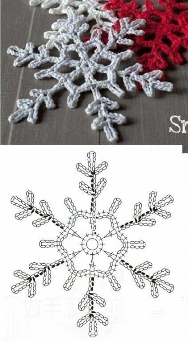 Снежинки вязаные крючком