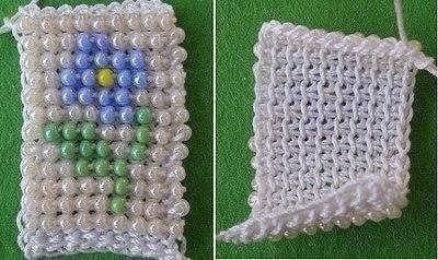 Тунисское вязание с бисером