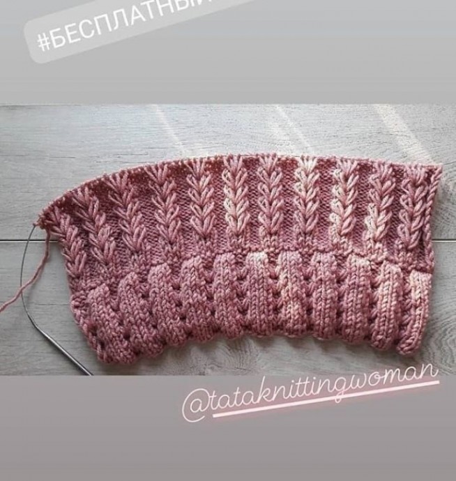 Вяжем шапочку объемным узором