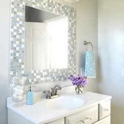 Зеркало с мозаикой в ванной комнате своими руками