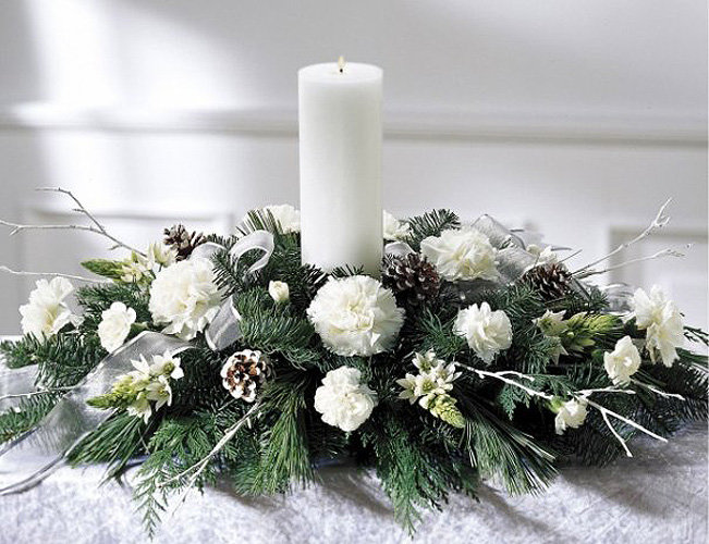 Новогодние композиции со свечами