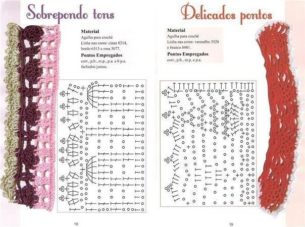 Обвязка крючком: схемы
