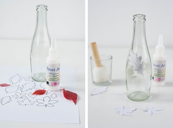 Осенняя ваза из бутылки