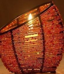 Подсвечник из проволоки и бисера своими руками