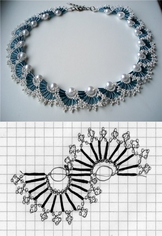 Самые красивые колье из бисера: схемы Самые красивые колье из бисера: схемы
